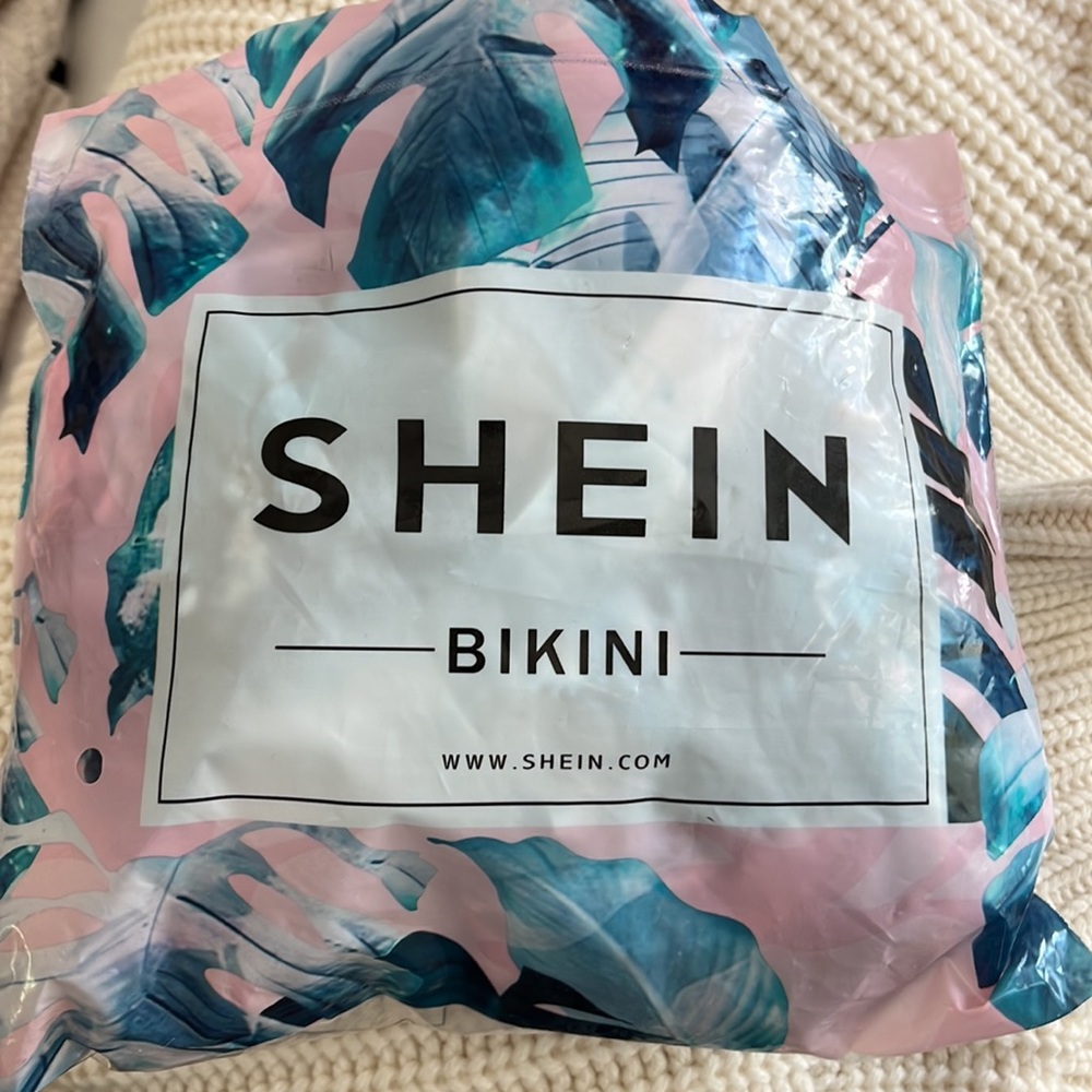 SHEIN Pink and Blue Bikini